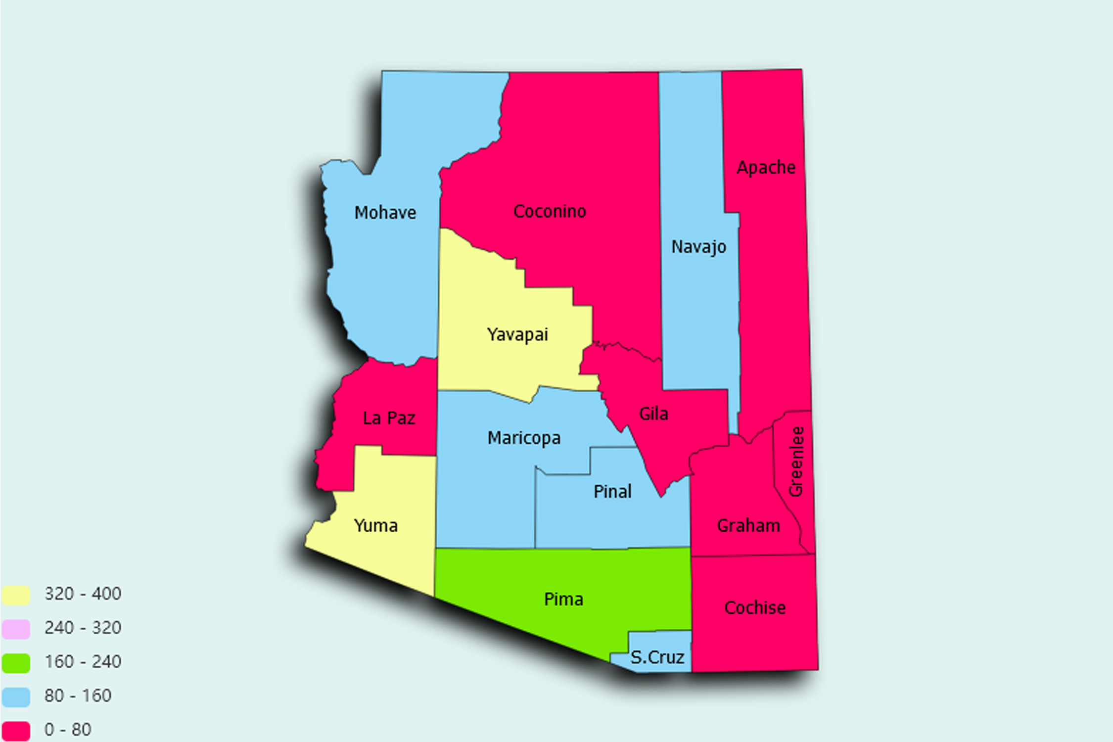 Arizona State map