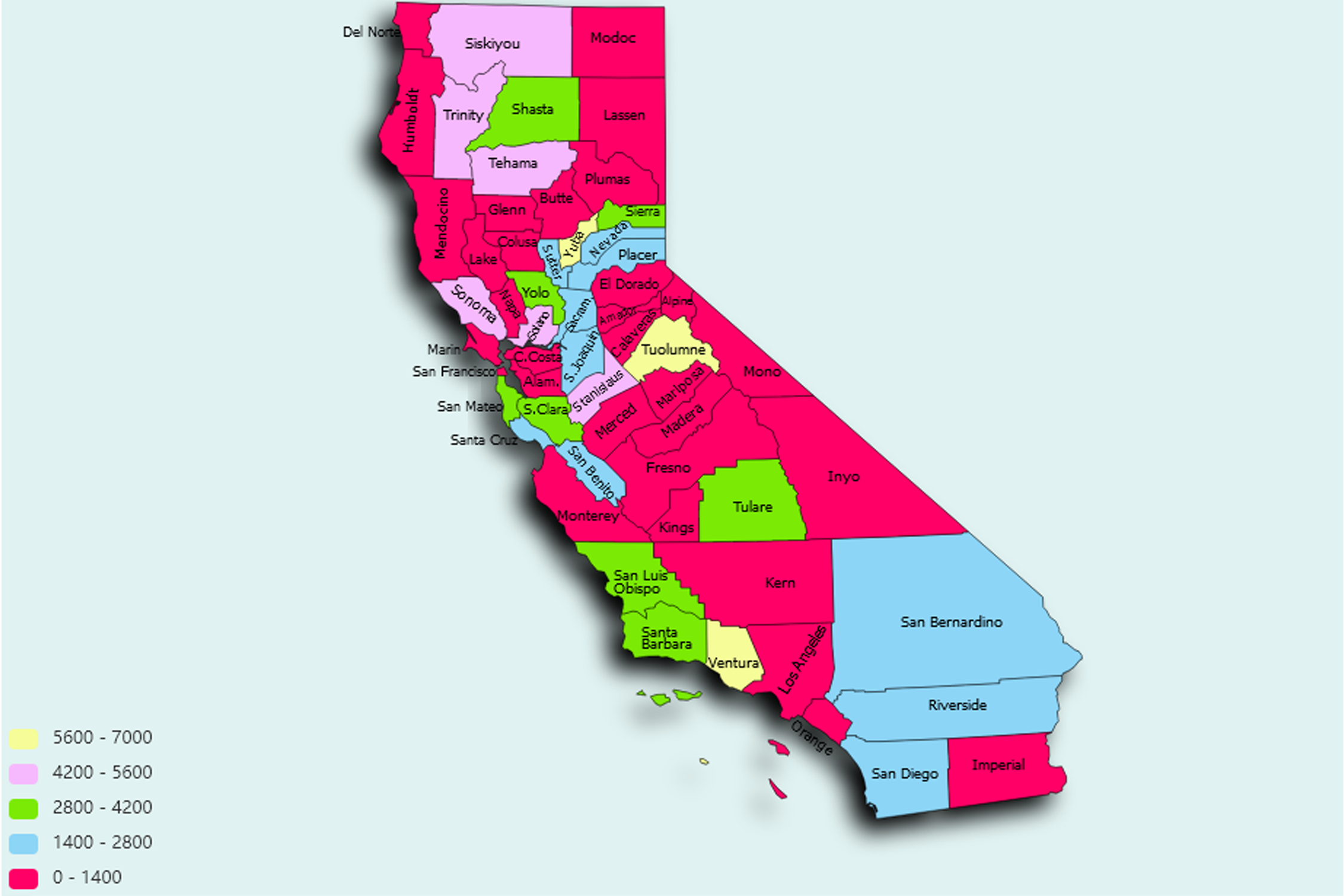 California State map