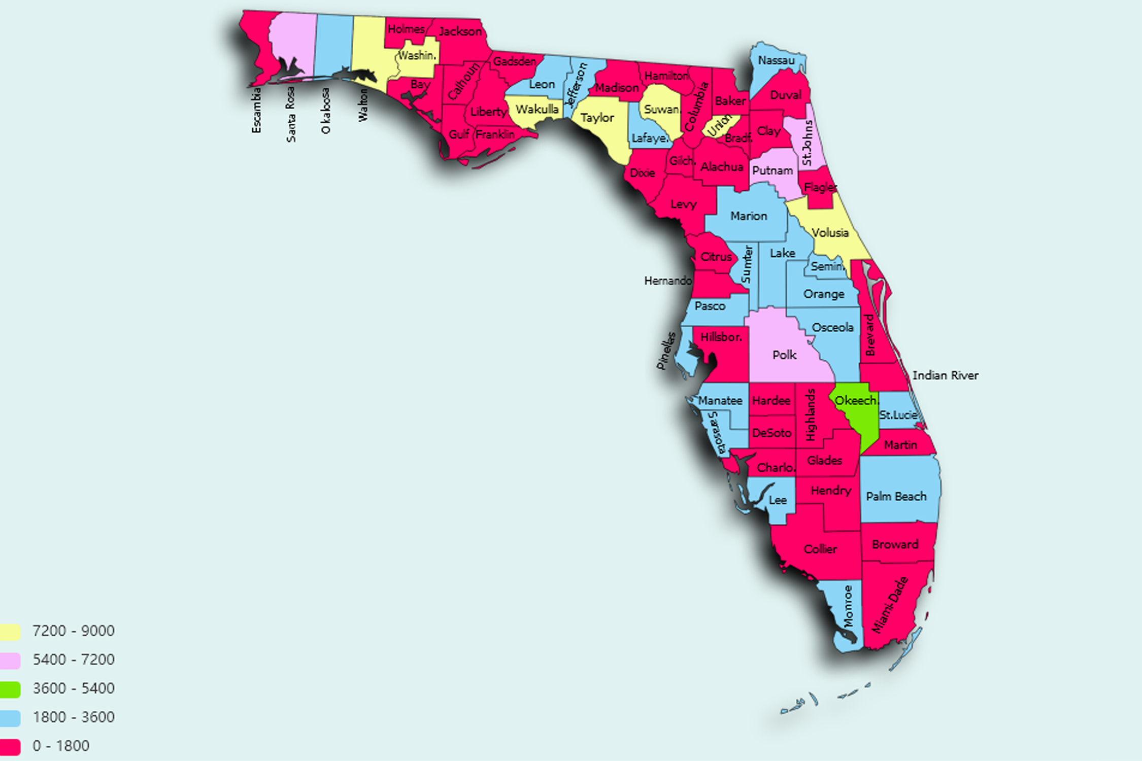 Florida State map