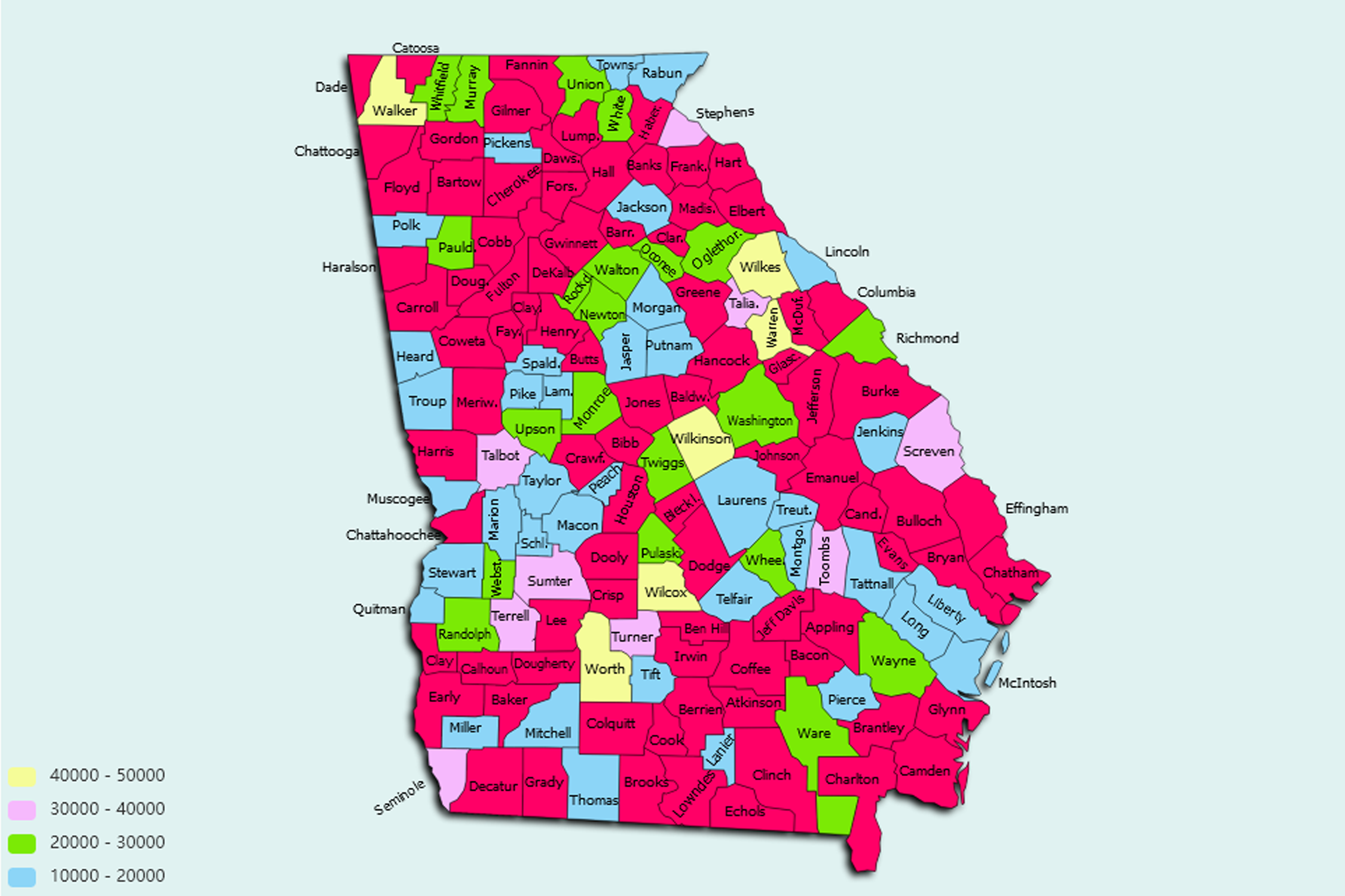 Georgia State map