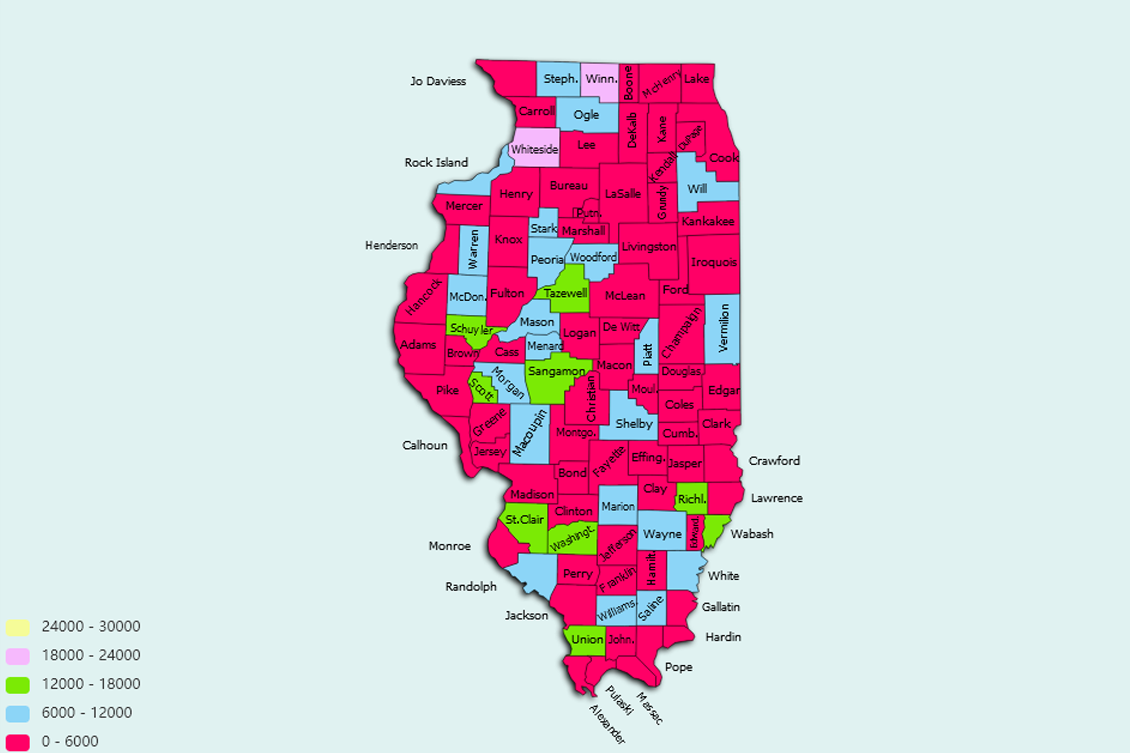 Illinois State map