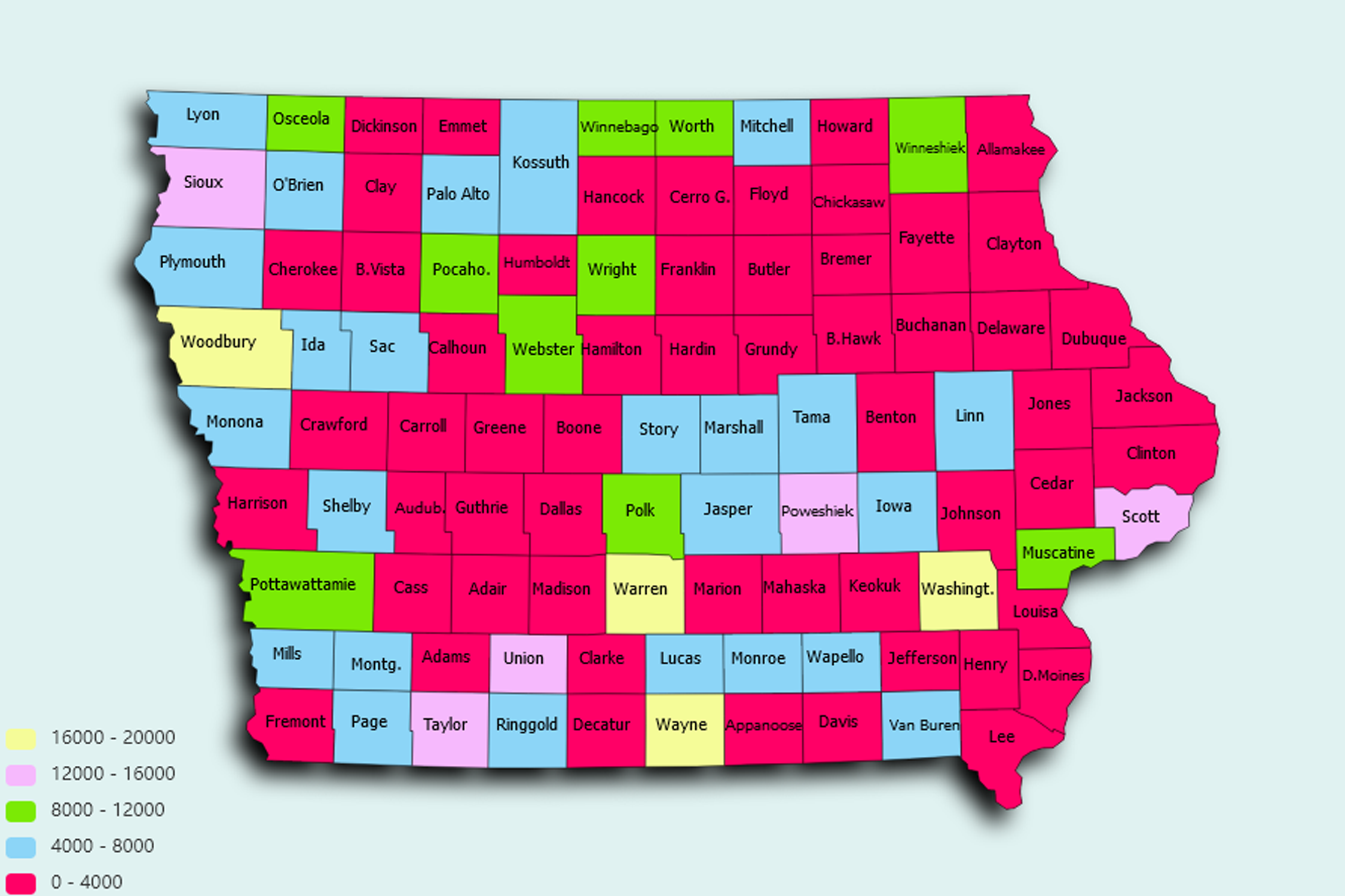 Iowa State map