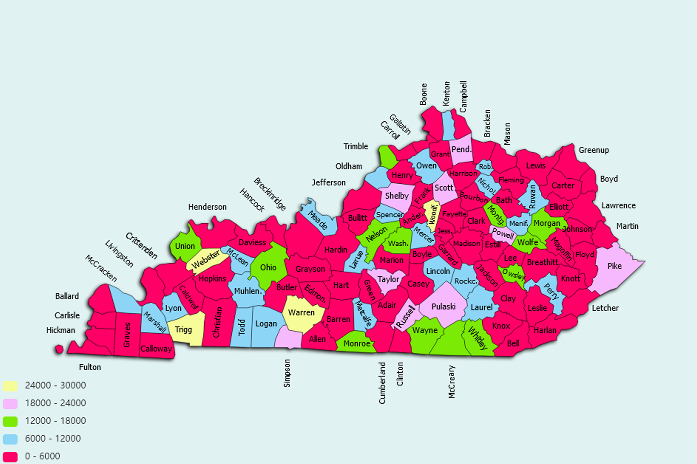 Kentucky State map