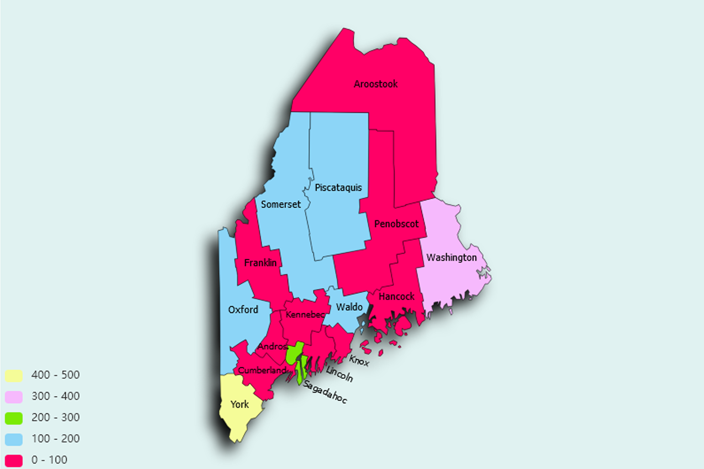 Maine State map