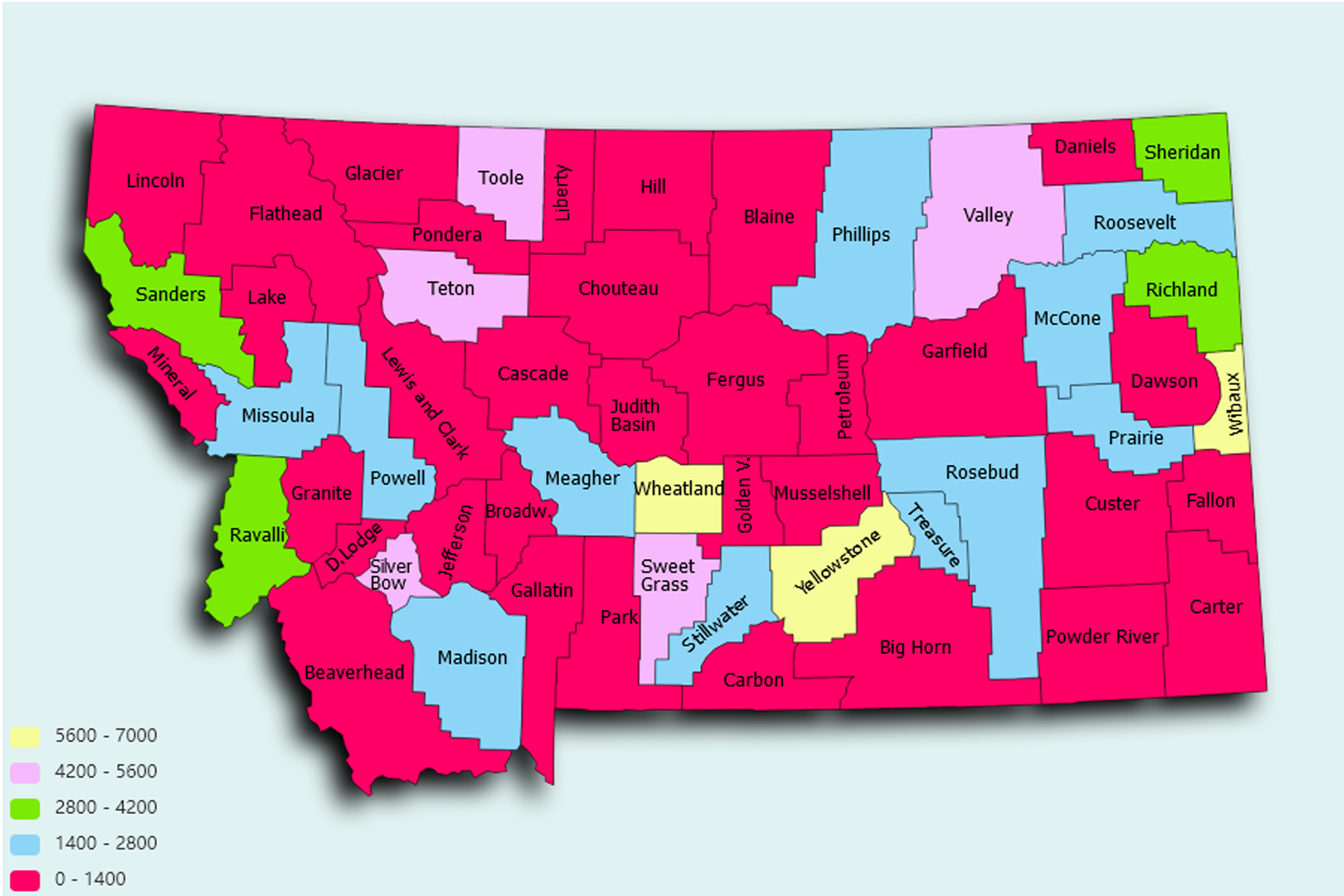 Montana State map