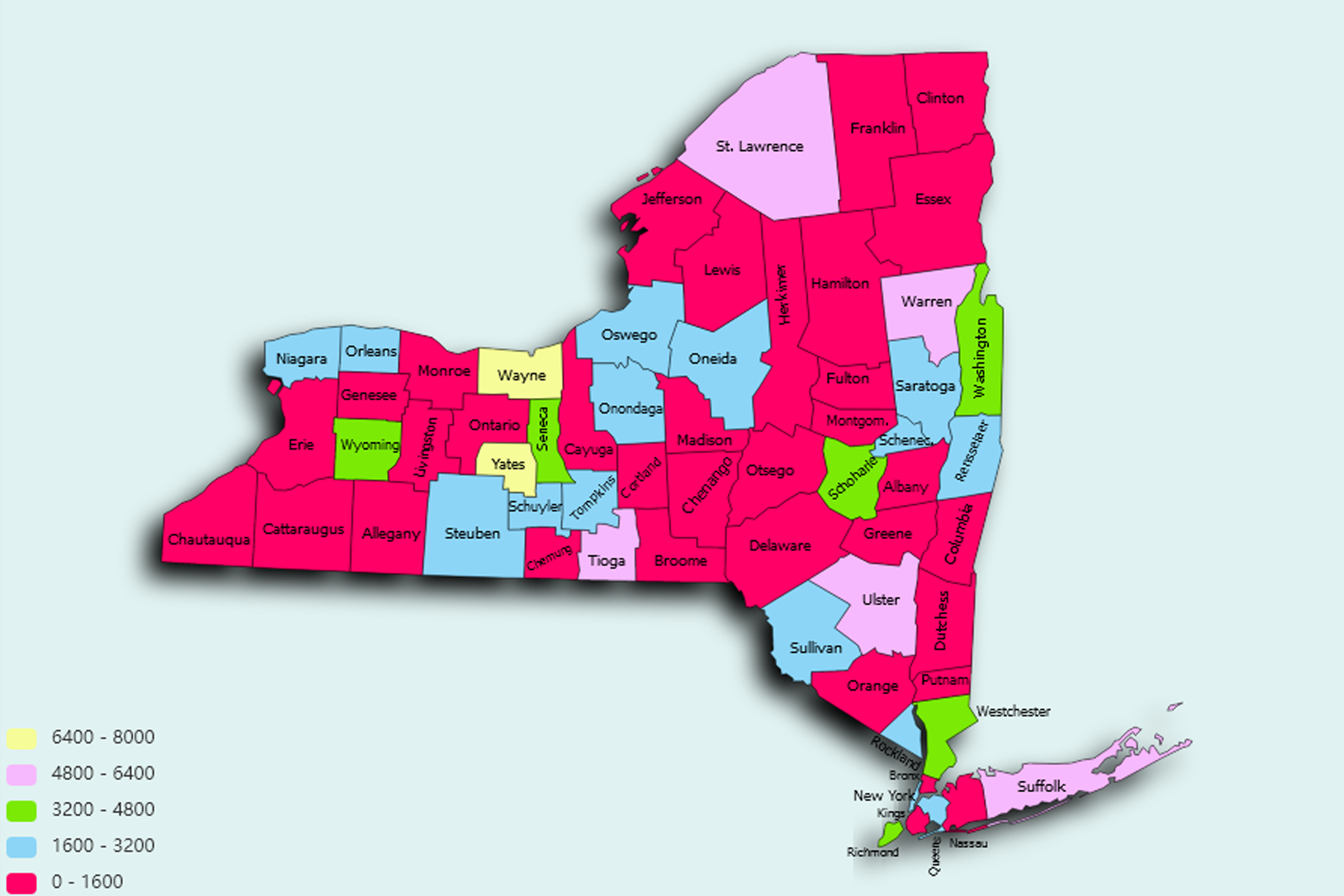 New York State map