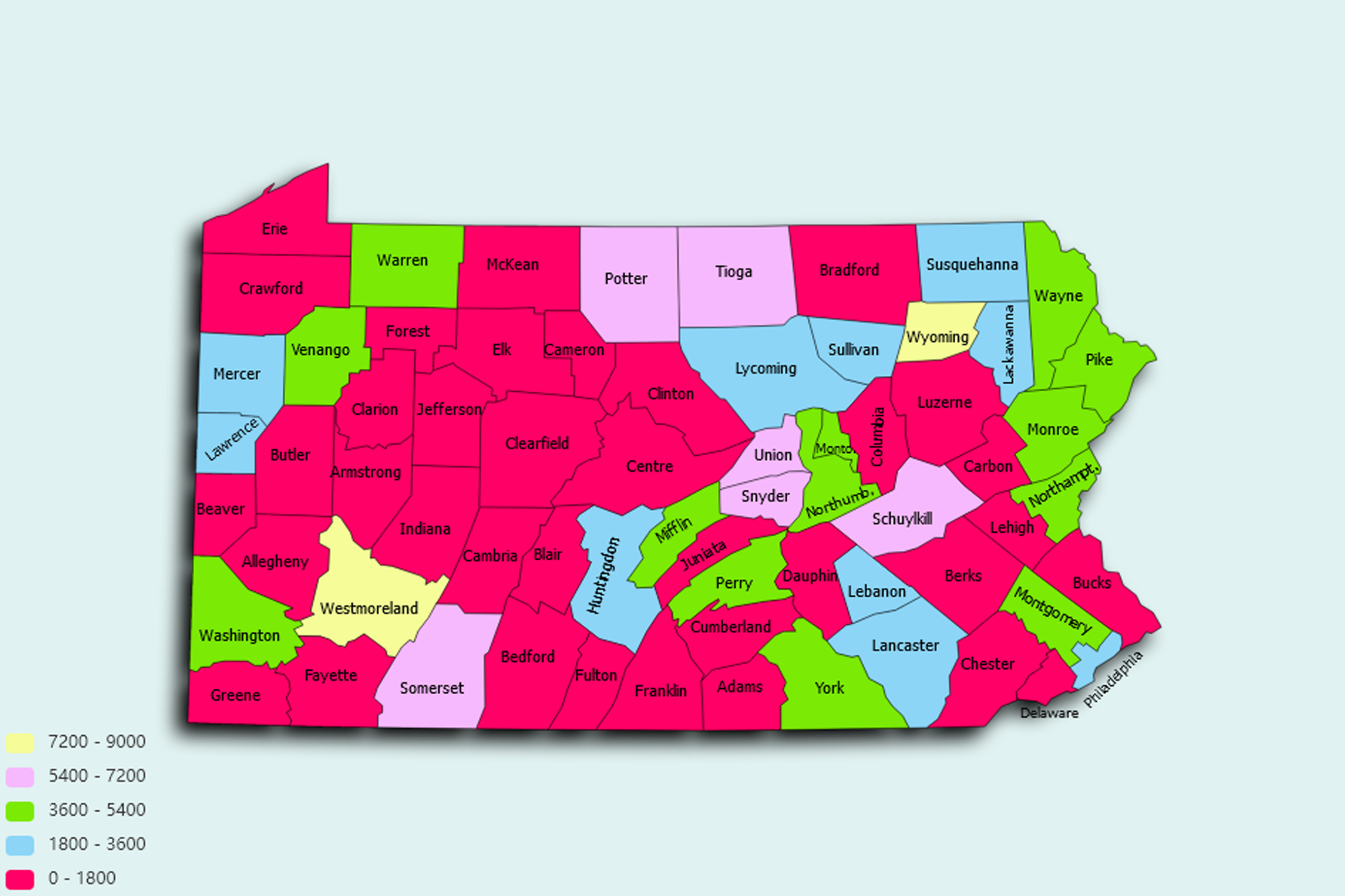 Pennsylvania State map