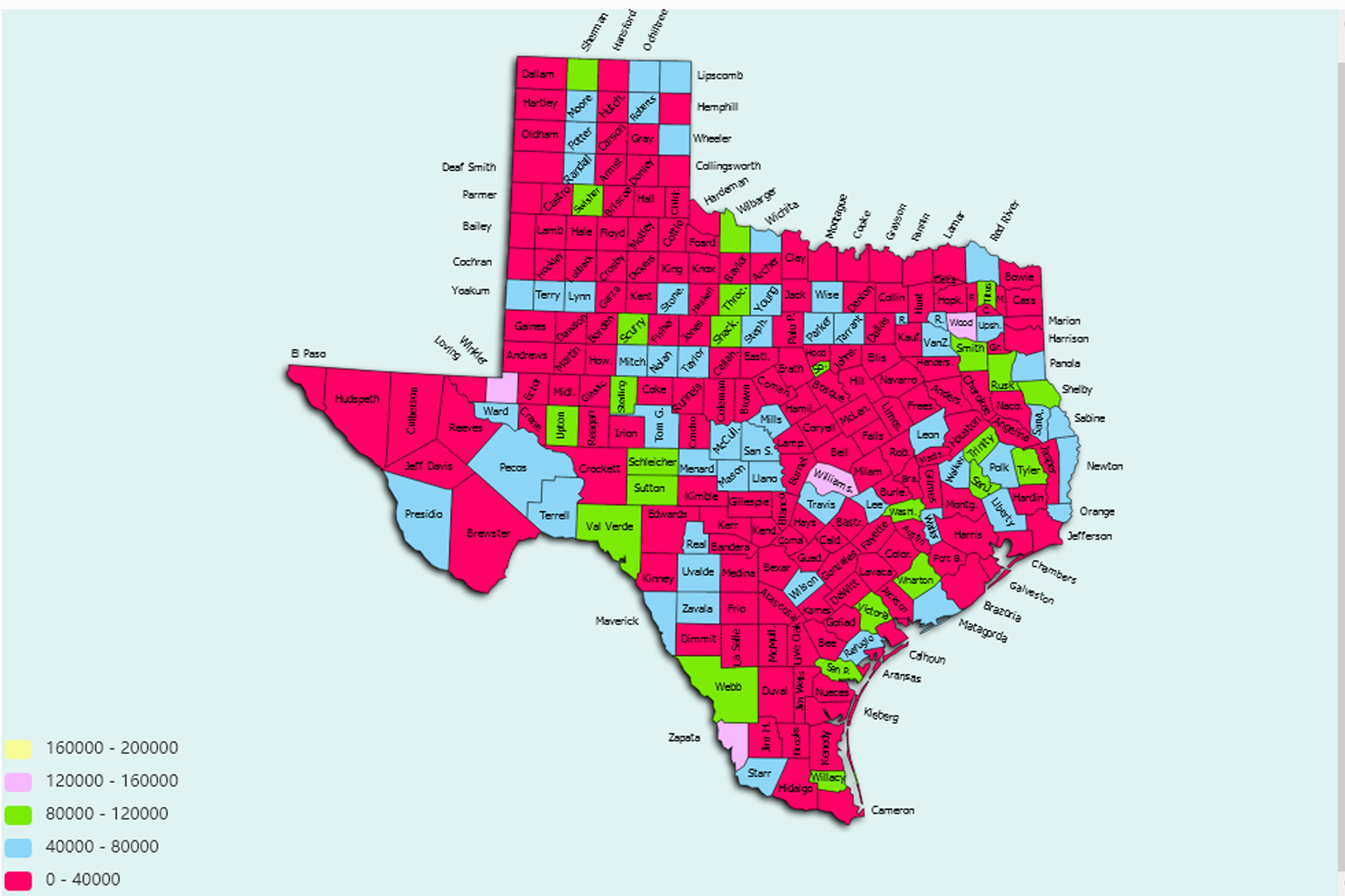 Texas State map