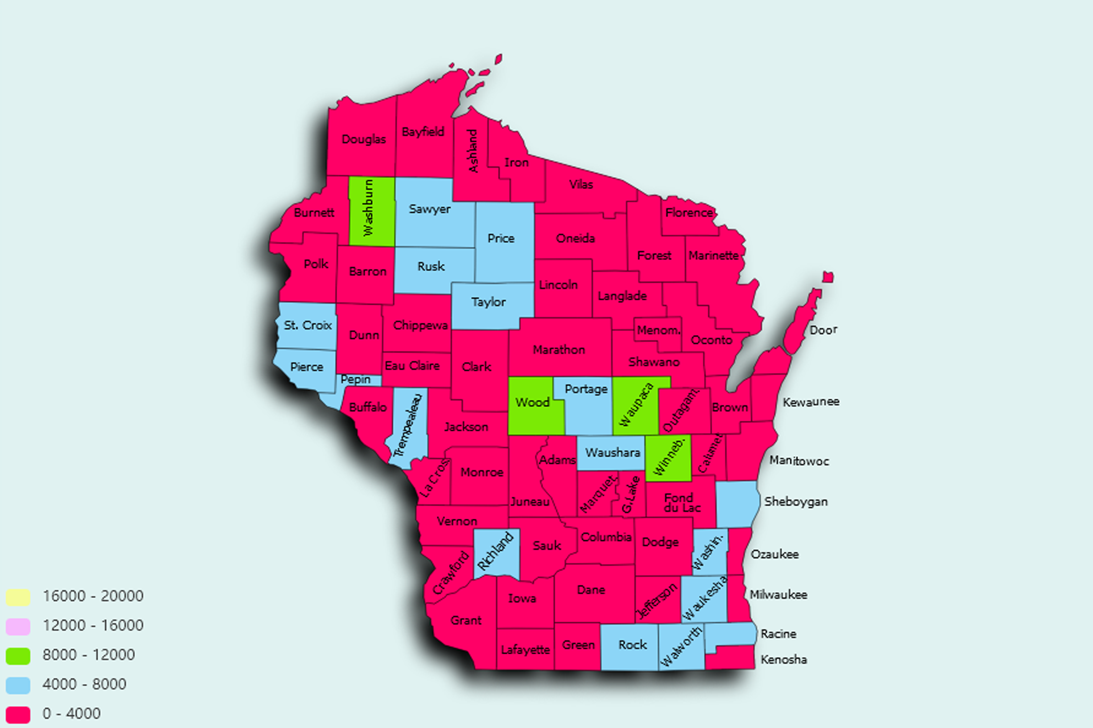 Wisconsin State map