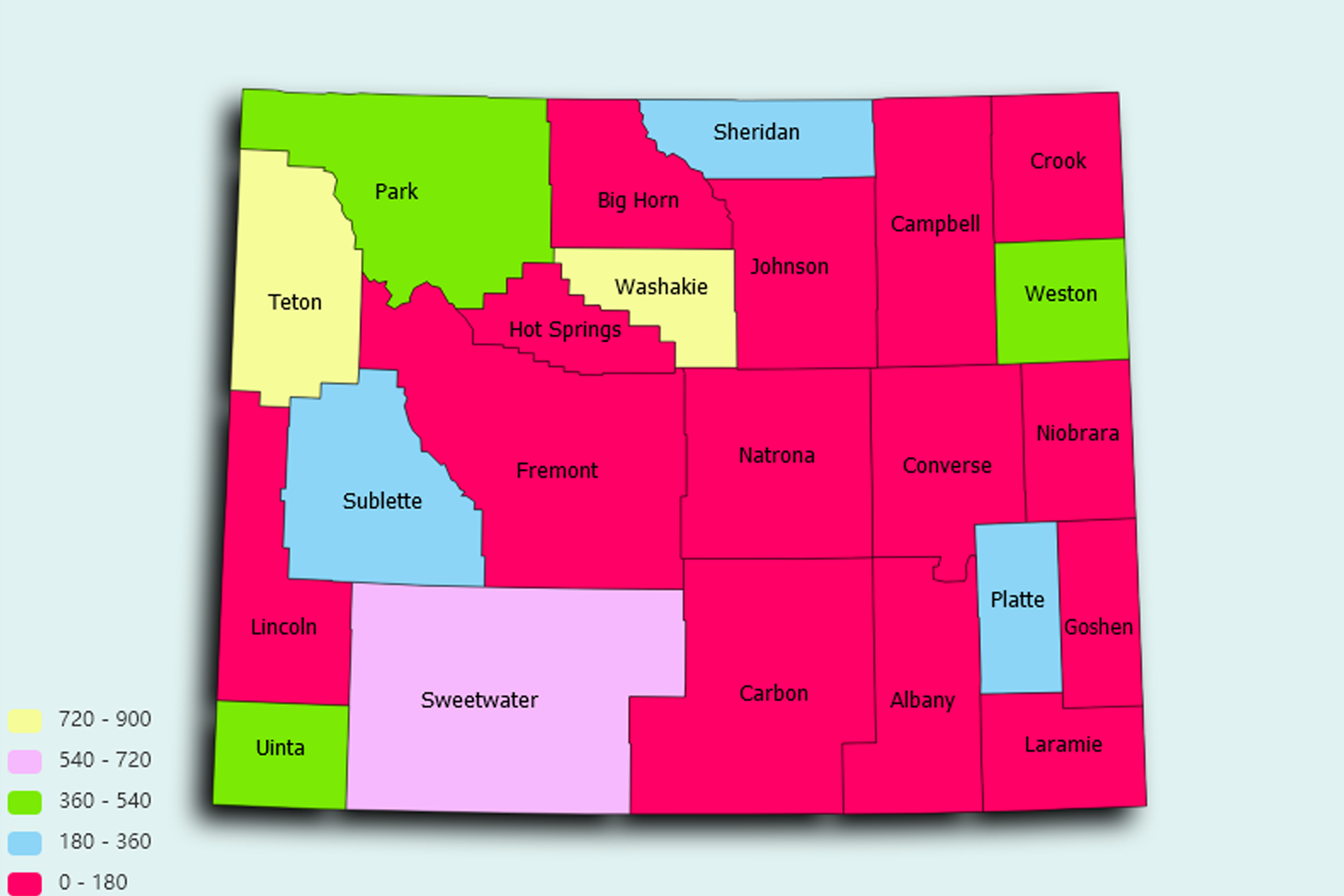 Wyoming State map